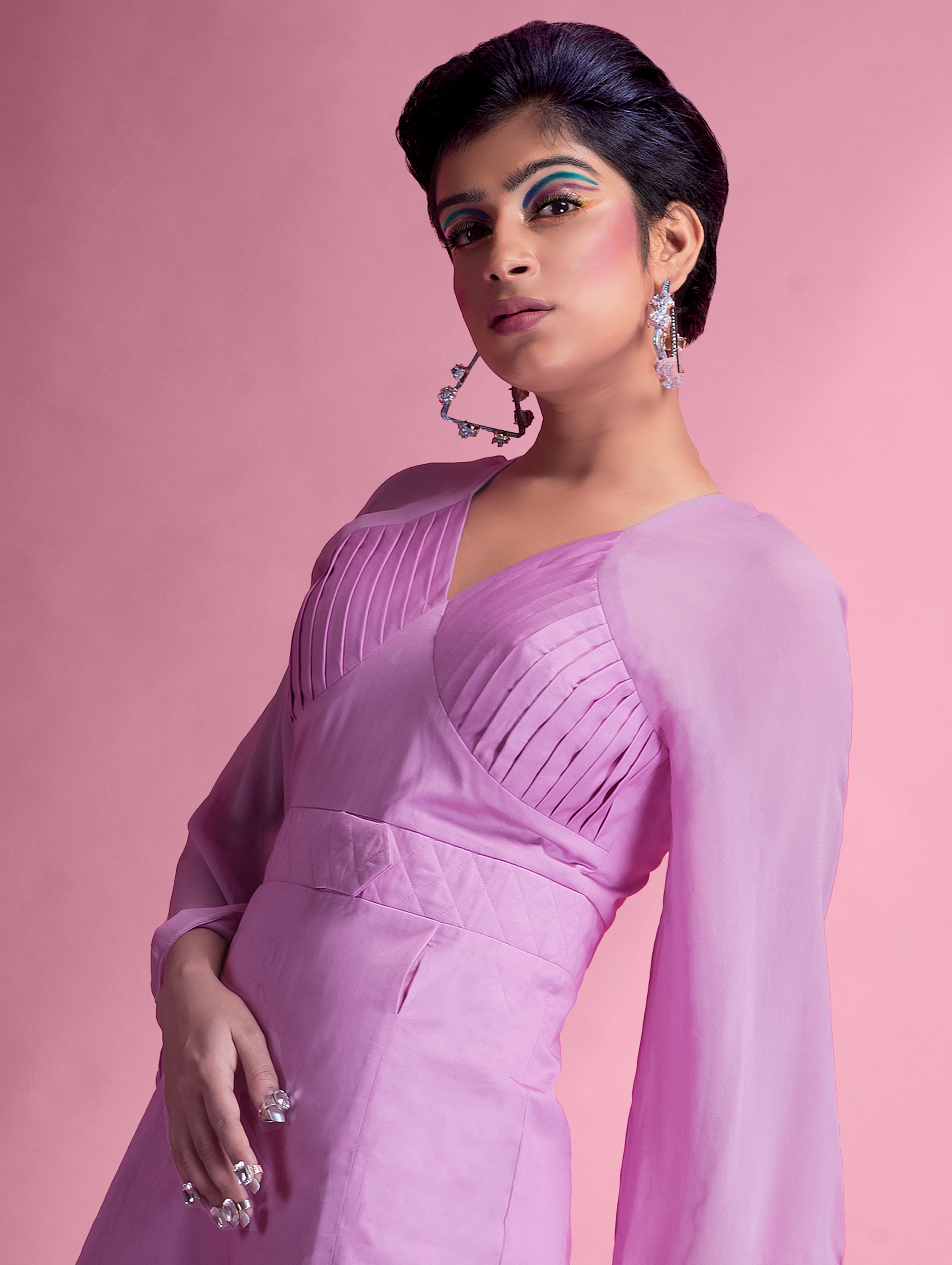 FOCOSA-Violet Echo Jumpsuit View 2
