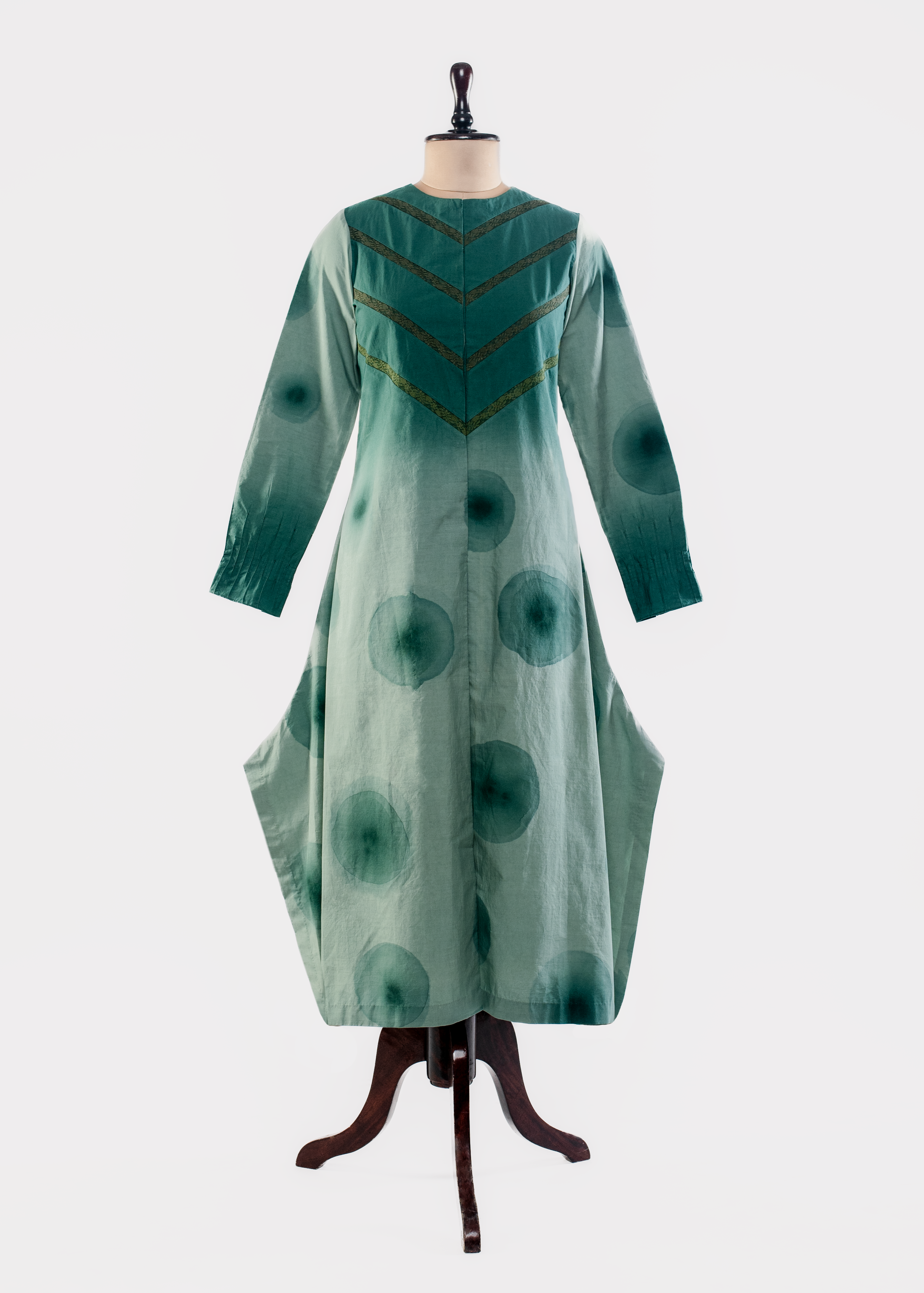 JADE WHISPER- Chevron Yoke A-line Dress